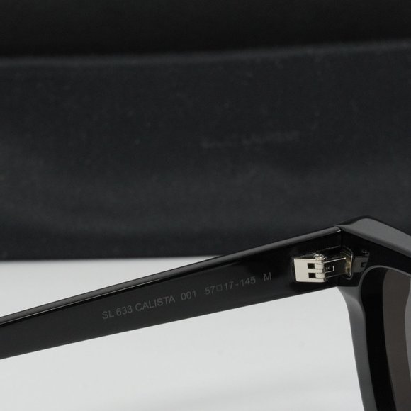 FINAL PRICE NEW SAINT LAURENT SL633 CALISTA 001 BLACK CAT EYE SUNGLASSES - Picture 13 of 15